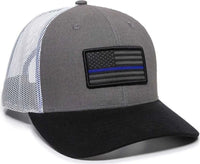 OC Sports USA-150 Heavy Brushed Canvas Cap - Police - Multi-Colored / 6 7/8’’ - 7 1/2’’