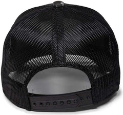 OC Sports USA-170 Polyester Camo Mesh Back Cap - Veil Tac-Black Black - Veil Black / 6 7/8’’ - 7 1/2’’