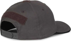 OC Sports USA-180 Mid Crown Structured Flag Cap - Charcoal - Dark Gray / 6 7/8’’ - 7 1/2’’