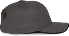 OC Sports USA-180 Mid Crown Structured Flag Cap - Charcoal - Dark Gray / 6 7/8’’ - 7 1/2’’