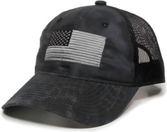 OC Sports USA-200M Adjustable Mesh Back Cap - Kryptek Typhon Black - Kryptek Black / 6 7/8’’ - 7 1/2’’