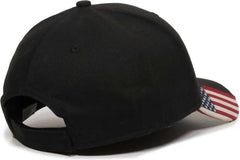 OC Sports USA-300 Adjustable American Flag on Bill Cap - Black USA2 - Usa2 / OSFM