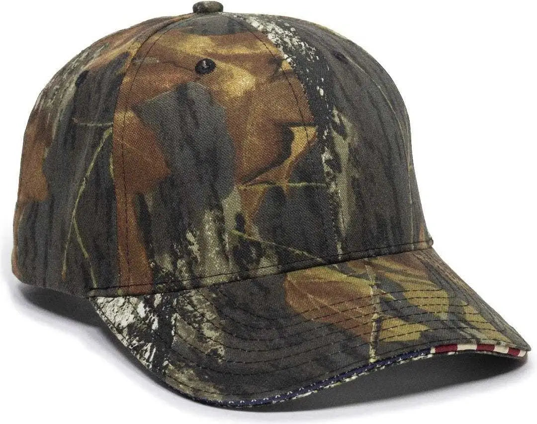 OC Sports USA-350 Adjustable Cap - Mossy Oak Break-Up - Mossy Oak Break-Up / 6 7/8’’ - 7 1/2’’