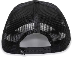 OC Sports USA-750M Adjustable Mesh Back Cap - Black - Black / 6 7/8’’ - 7 1/2’’