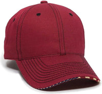 OC Sports USA-800 Adjustable Cap - Cardinal - Cardinal / 6 7/8’’ - 7 1/2’’