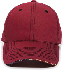 OC Sports USA-800 Adjustable Cap - Cardinal - Cardinal / 6 7/8’’ - 7 1/2’’
