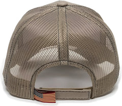 OC Sports USA-800M Adjustable Mesh Back Cap - Khaki - Khaki / 6 7/8’’ - 7 1/2’’