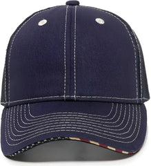 OC Sports USA-800M Adjustable Mesh Back Cap - Navy - Navy / 6 7/8’’ - 7 1/2’’