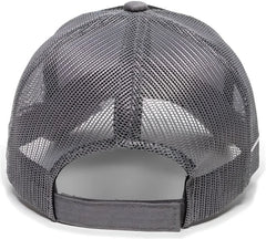 OC Sports WAV-605M Adjustable Mesh Back Cap - Black Charcoal - Black Dark Gray / 6 7/8’’ - 7 1/2’’