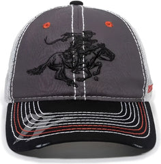 OC Sports WIN35B Winchester Mesh Back Cap - Light Grey Black - Light Gray Black / 6 7/8’’ - 7 1/2’’