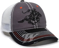 OC Sports WIN35B Winchester Mesh Back Cap - Light Grey Black - Light Gray Black / 6 7/8’’ - 7 1/2’’