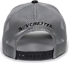 OC Sports WIN46B Winchester Mesh Back Cap - Black Light Grey - Black Light Gray / 6 7/8’’ - 7 1/2’’