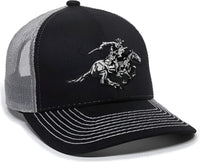 OC Sports WIN46B Winchester Mesh Back Cap - Black Light Grey - Black Light Gray / 6 7/8’’ - 7 1/2’’