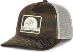 OC Sports WIN50 Wintester Mesh Back Pro Crown Cap - Brown Generic Woodland Camo Putty - Putty / OSFM