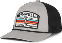 OC Sports WRA-126 Wranger Pro Crown Trucker Cap - Light Gray Black - Light Gray Black / OSFM