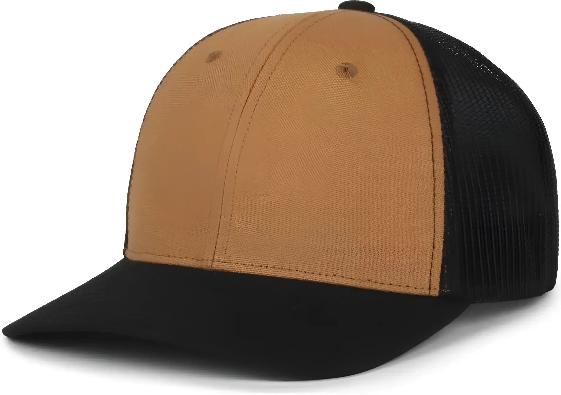 OC Sports WRA-201M Wranger Canvas Trucker Cap - Brown Black Black - Brown Black / OSFM