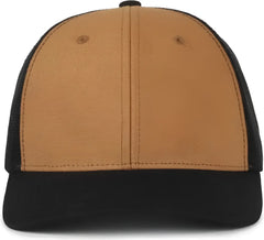 OC Sports WRA-201M Wranger Canvas Trucker Cap - Brown Black Black - Brown Black / OSFM