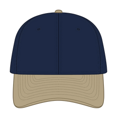 OTTO 10-271 ’OTTO Flex’ Fitted 6 Panel Low Profile Dad Cap - Kha/Nvy - Kha/Nvy / 7 3/8’’ - 7 5/8’