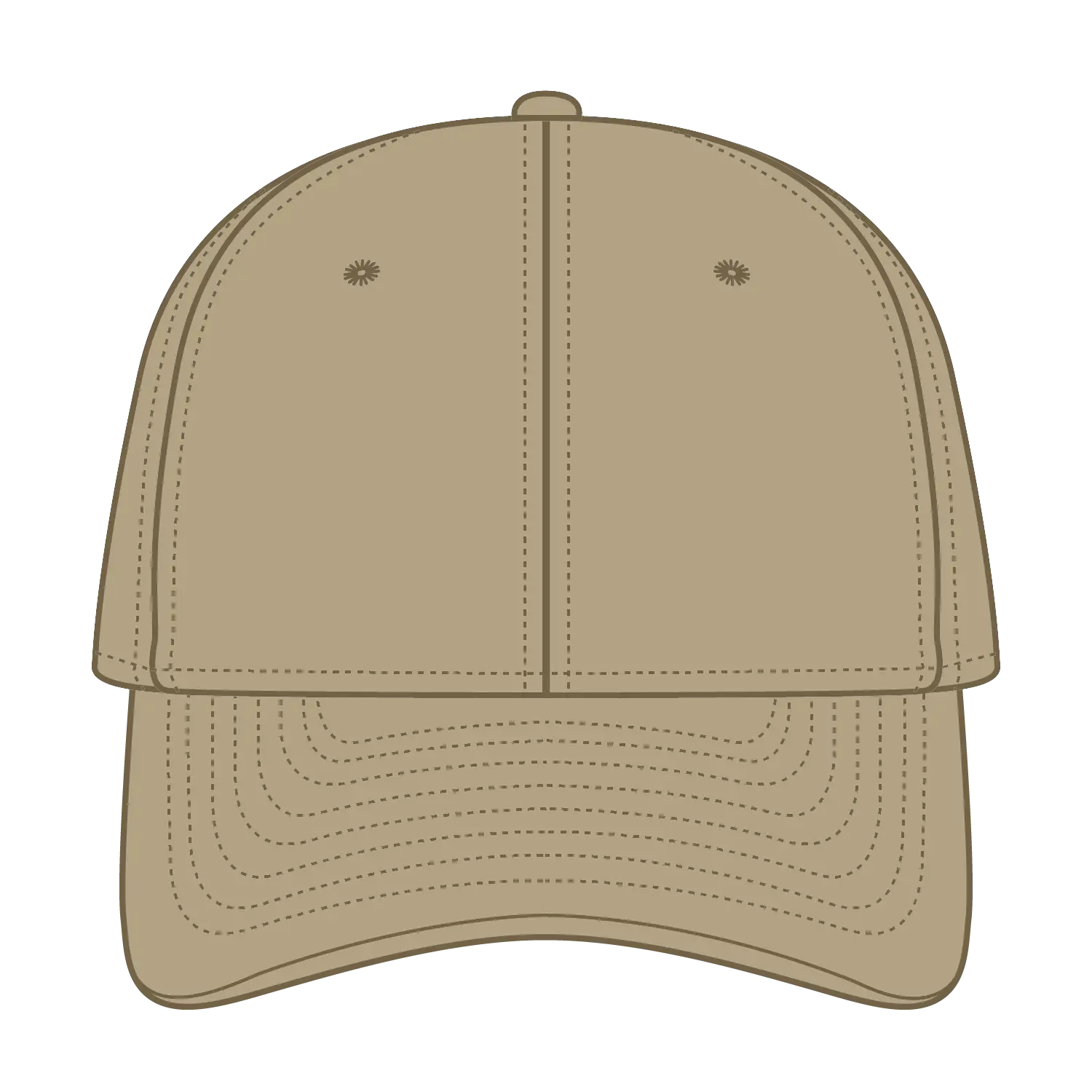OTTO 10-271 ’OTTO Flex’ Fitted 6 Panel Low Profile Dad Cap - Khaki - Khaki / 7’’ - 7 1/4’’