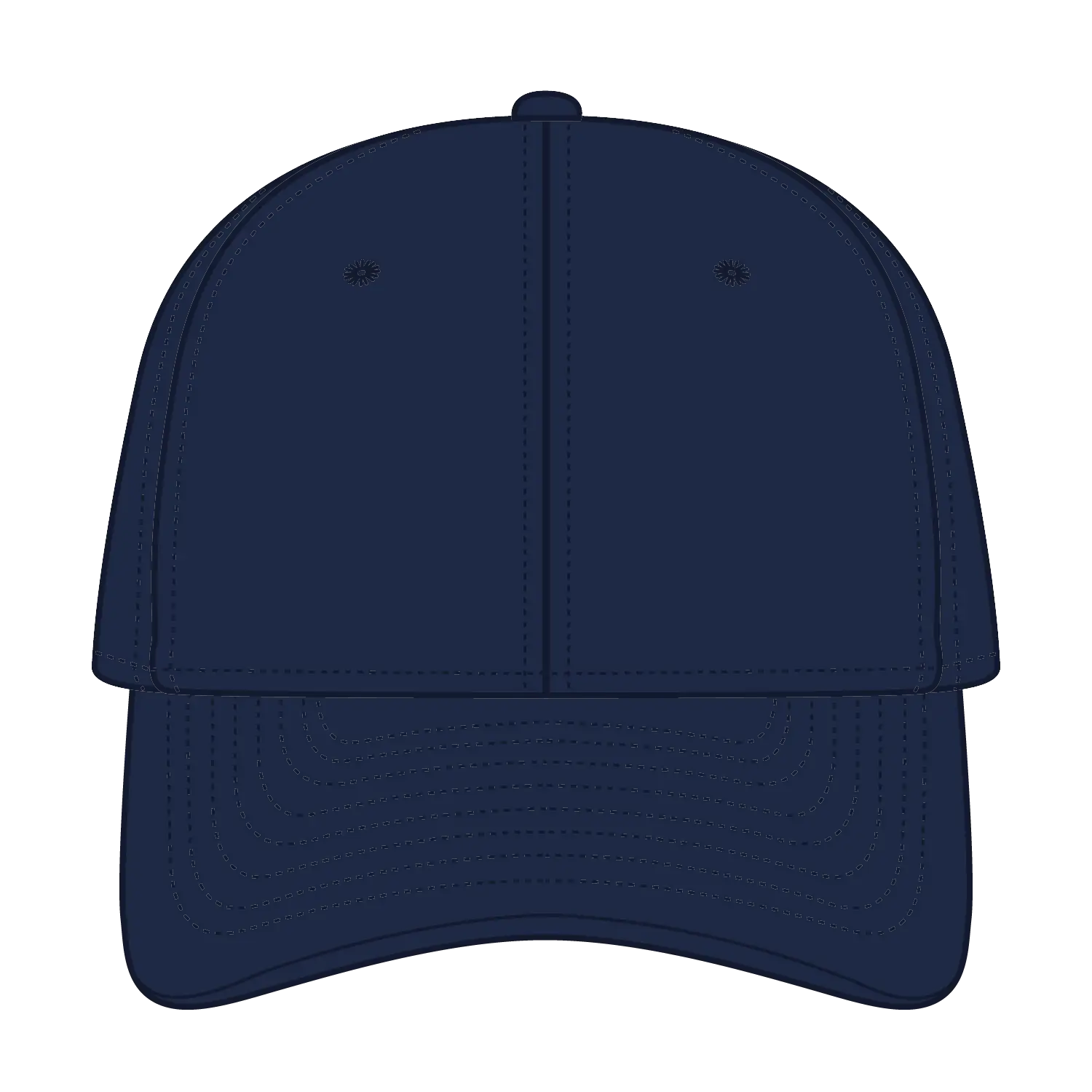 OTTO 10-271 ’OTTO Flex’ Fitted 6 Panel Low Profile Dad Cap - Navy - Navy / 7’’ - 7 1/4’’