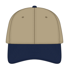 OTTO 10-271 ’OTTO Flex’ Fitted 6 Panel Low Profile Dad Cap - Nvy/Kha - Nvy/Kha / 7 3/8’’ - 7 5/8’