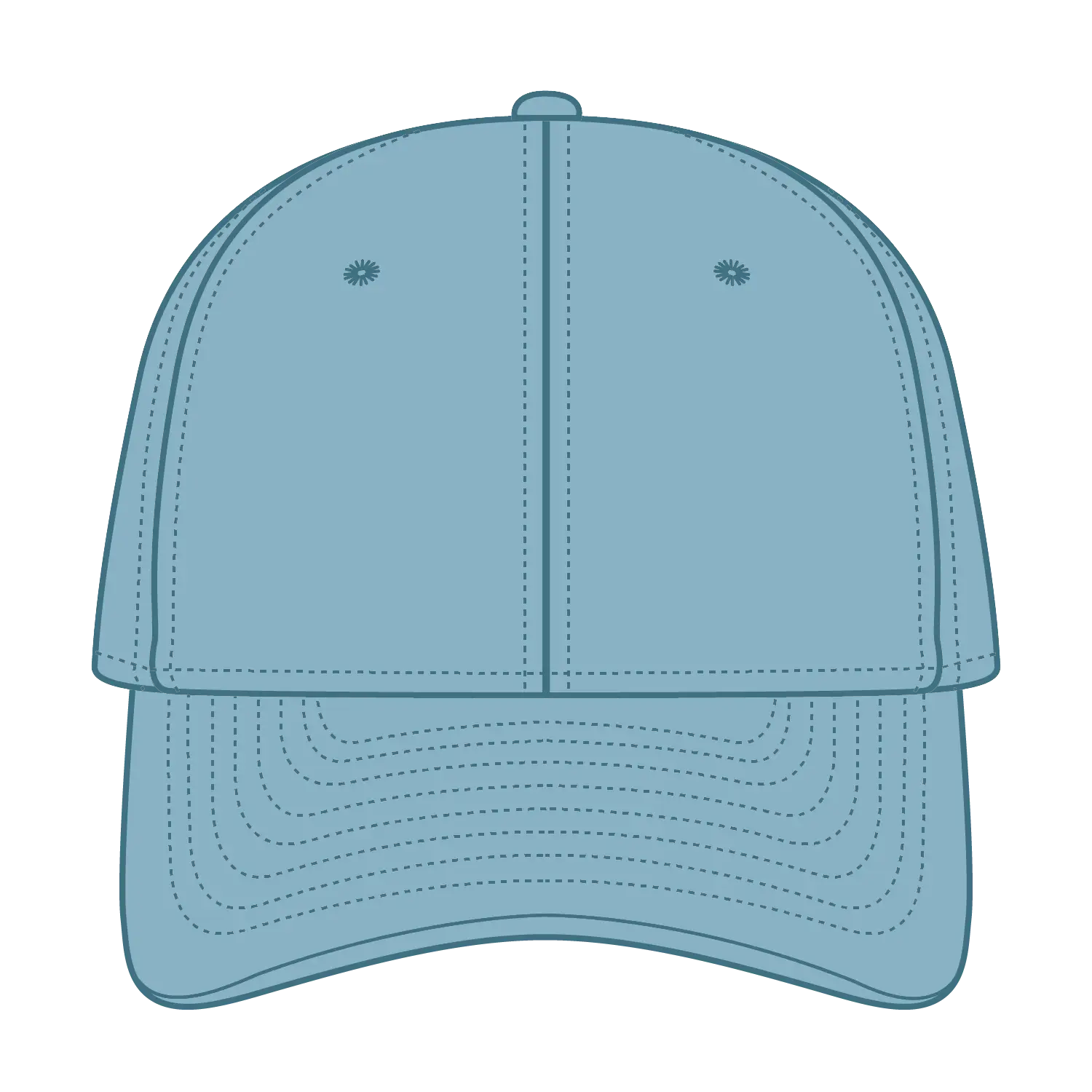 OTTO 10-271 ’OTTO Flex’ Fitted 6 Panel Low Profile Dad Cap - Sky Blue - Sky Blue / 7’’ - 7 1/4’’