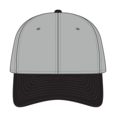 OTTO 10-275 ’OTTO Flex’ Fitted 6 Panel Low Profile Dad Cap - Blk/Gry - Blk/Gry / 7’’ - 7 1/4’’