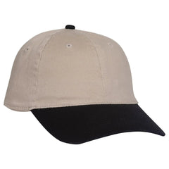 OTTO 10-275 ’OTTO Flex’ Fitted 6 Panel Low Profile Dad Cap - Blk/Kha - Blk/Kha / 7’’ - 7 1/4’’