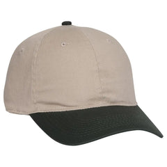OTTO 10-275 ’OTTO Flex’ Fitted 6 Panel Low Profile Dad Cap - Dk.Grn/Kha