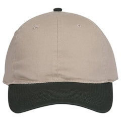OTTO 10-275 ’OTTO Flex’ Fitted 6 Panel Low Profile Dad Cap - Dk.Grn/Kha