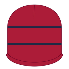 OTTO 100-630 Beanie With Stripes - Red/Nvy - Red/Nvy / 6 1/2’’ - 7 5/8’’