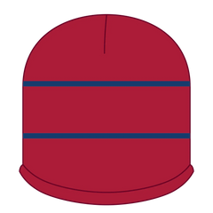 OTTO 100-630 Beanie With Stripes - Red/Ryl - Red/Ryl / 6 1/2’’ - 7 5/8’’