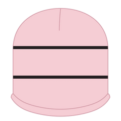 OTTO 100-630 Beanie With Stripes - S.Pnk/Blk - S.Pnk/Blk / 6 1/2’’ - 7 5/8’’