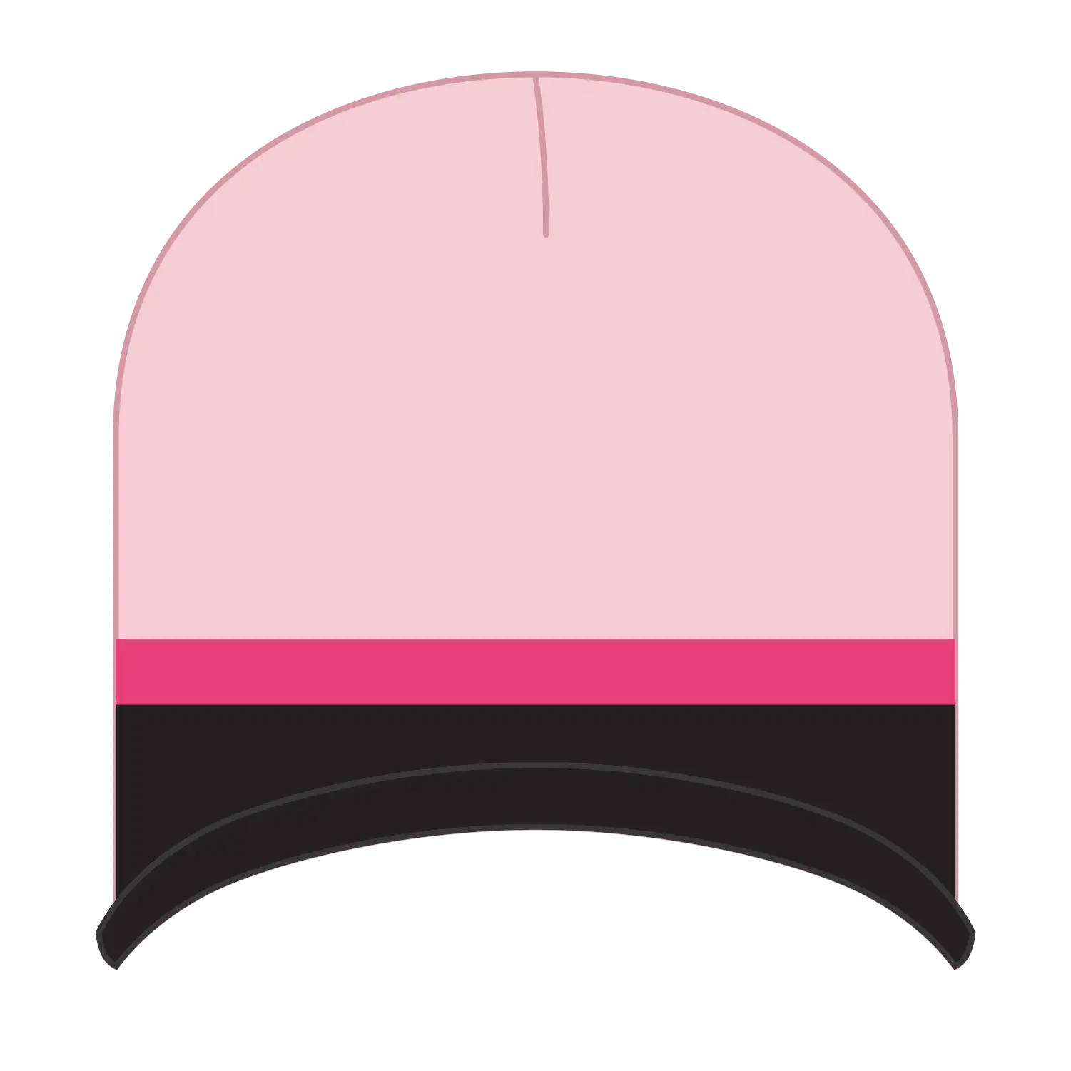 OTTO 100-632 Beanie With Trim And Fleece Lining - S.Pnk/Blk/H.Pnk - S.Pnk/Blk/H.Pnk / 6 1/2’’ - 7 5/8’’