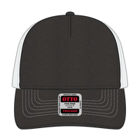 OTTO 102-664 5 Panel Low Profile Mesh Back Trucker Cap - Ch.Gry/Ch.Gry/Wht - Ch.Gry/Ch.Gry/Wht / 6 1/2’’ - 7 5/8’’