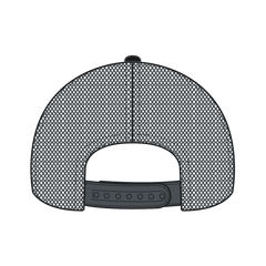 OTTO 102-664 5 Panel Low Profile Mesh Back Trucker Cap - Blk/Blk/Ch.Gry - Blk/Blk/Ch.Gry / 6 1/2’’ - 7 5/8’’