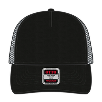 OTTO 102-664 5 Panel Low Profile Mesh Back Trucker Cap - Blk/Blk/Ch.Gry - Blk/Blk/Ch.Gry / 6 1/2’’ - 7 5/8’’