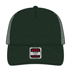 OTTO 102-664 5 Panel Low Profile Mesh Back Trucker Cap - Dk. Green - Dk. Green / 6 1/2’’ - 7 5/8’’