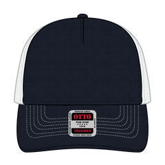 OTTO 102-664 5 Panel Low Profile Mesh Back Trucker Cap - Nvy/Nvy/Wht - Nvy/Nvy/Wht / 6 1/2’’ - 7 5/8’’