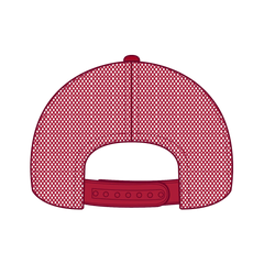 OTTO 102-664 5 Panel Low Profile Mesh Back Trucker Cap - Red - Red / 6 1/2’’ - 7 5/8’’