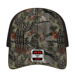OTTO 103-1243 Camouflage 6 Panel Low Profile Baseball Cap - D. Kha/Blk - D. Kha/Blk / 6 1/2’’ - 7 5/8’’