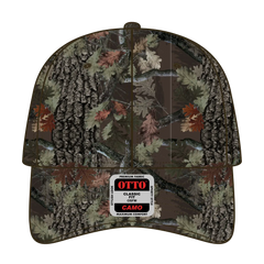 OTTO 103-1263 Camouflage 6 Panel Low Profile Baseball Cap - Nature Pattern/D. Brn - Nature Pattern/D. Brn / 6 1/2’’ - 7