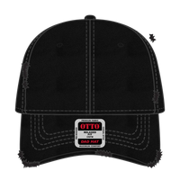 OTTO 104-1018 6 Panel Low Profile Dad Cap - Black - Black / 6 1/2’’ - 7 5/8’’