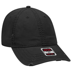 OTTO 104-1018 6 Panel Low Profile Dad Cap - Black - Black / 6 1/2’’ - 7 5/8’’