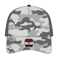 OTTO 105-1247 Camouflage 6 Panel Low Profile Mesh Back Trucker Cap - St.Gry/Gry/Blk - St.Gry/Gry/Blk / 6 1/2’’ - 7 5/8’’