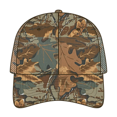 OTTO 105-751 Camouflage 6 Panel Low Profile Mesh Back Trucker Cap - Kha/Brn/Lt.Ol.Grn - Kha/Brn/Lt.Ol.Grn / 6 1/2’’ - 7
