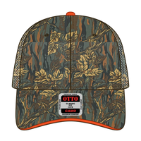 OTTO 106-752 Camouflage 6 Panel Low Profile Mesh Back Trucker Cap - Dk.Grn/Kha/Brn - Dk.Grn/Kha/Brn / 6 1/2’’ - 7 5/8’’