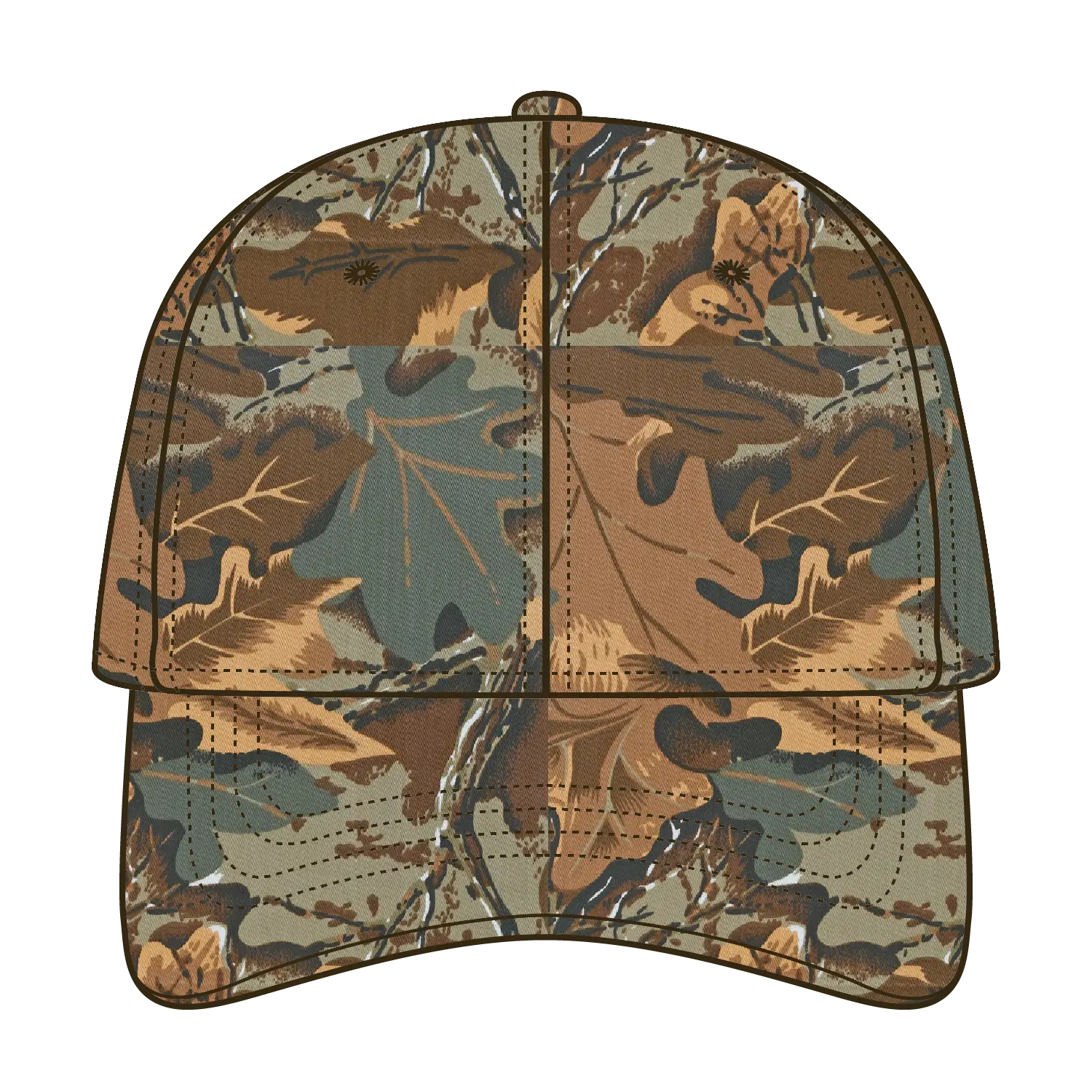 OTTO 108-757 Camouflage Young Adult 6 Panel Low Profile Baseball Cap - Kha/Brn/Lt.Ol.Grn - Kha/Brn/Lt.Ol.Grn / 6’’ - 7