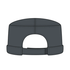 OTTO 109-791 Military Cap - Char. Gray - Char. Gray / 6 1/2’’ - 7 5/8’’