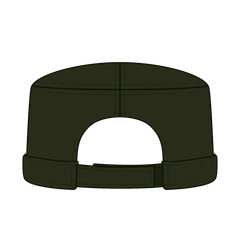 OTTO 109-791 Military Cap - Dk. Ol. Green - Dk. Ol. Green / 6 1/2’’ - 7 5/8’’